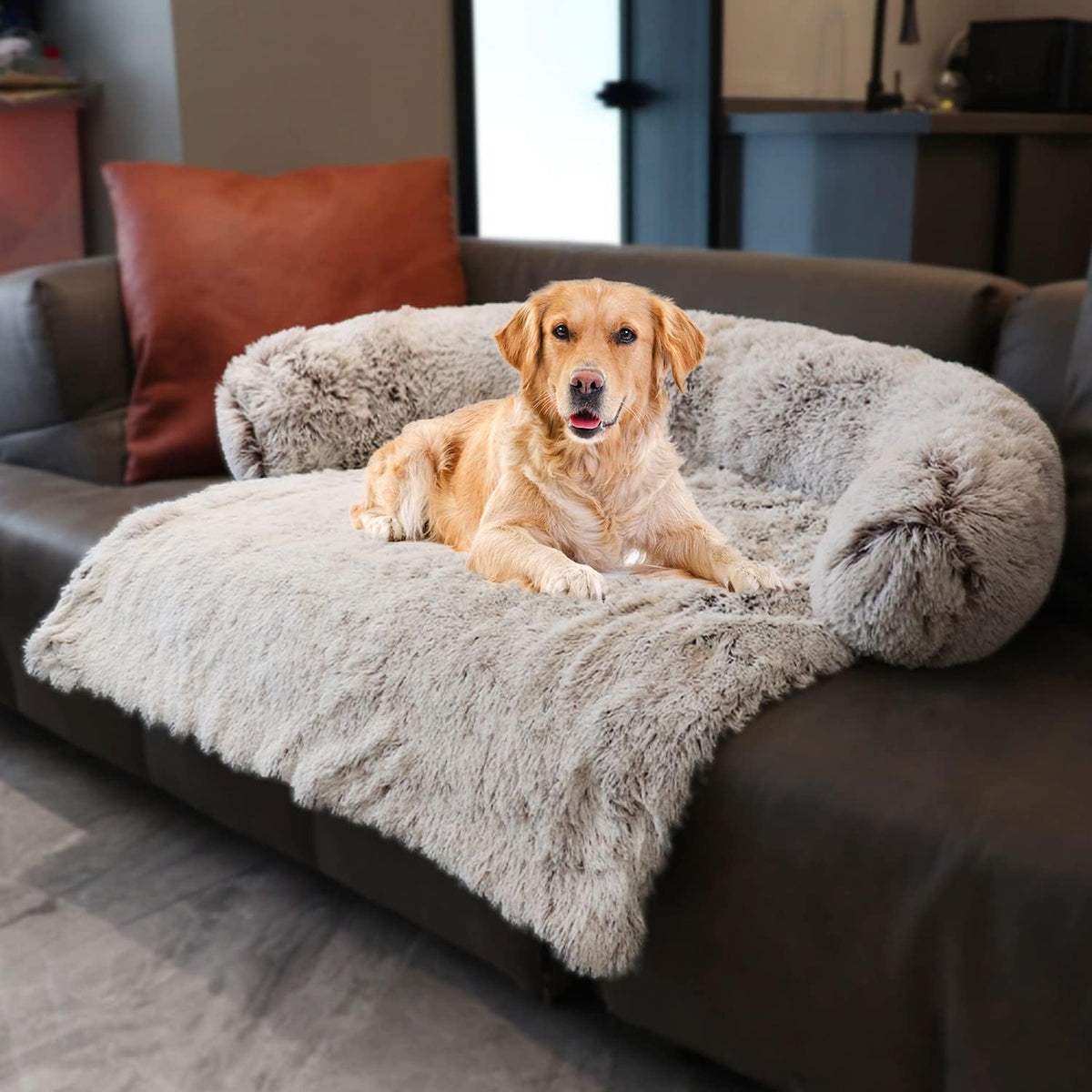 Light Brown Memory Foam Pet Couch Protector K959614