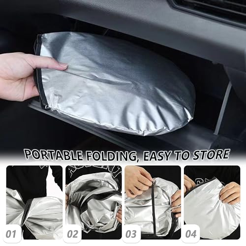 Car Sun Shade Windshield with Opening L49147