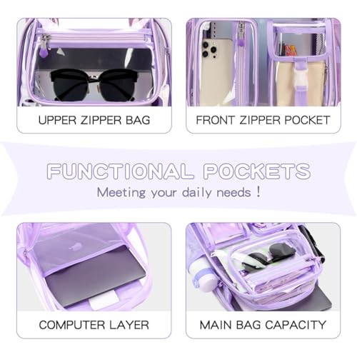 Clear 16 x 11 x 5inch TPU Backpack C170