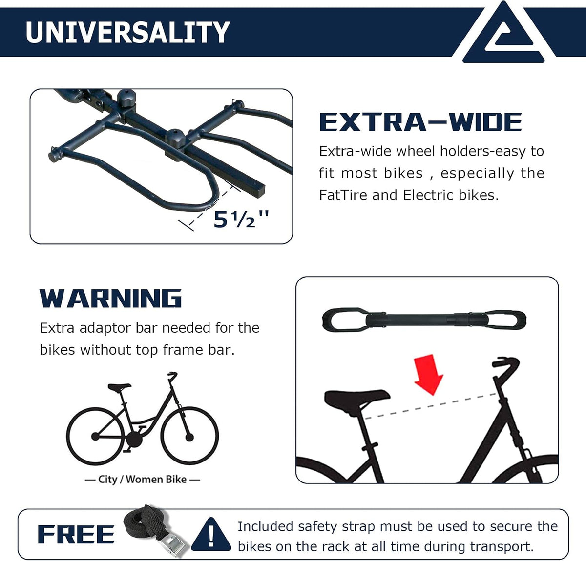 2-Bike Hitch Mount Bike Rack X326413