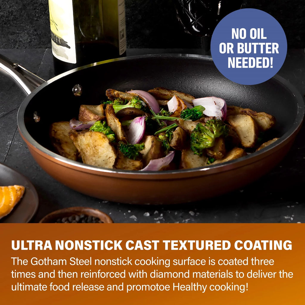 3-Piece Copper Nonstick Frying Pan Set F511