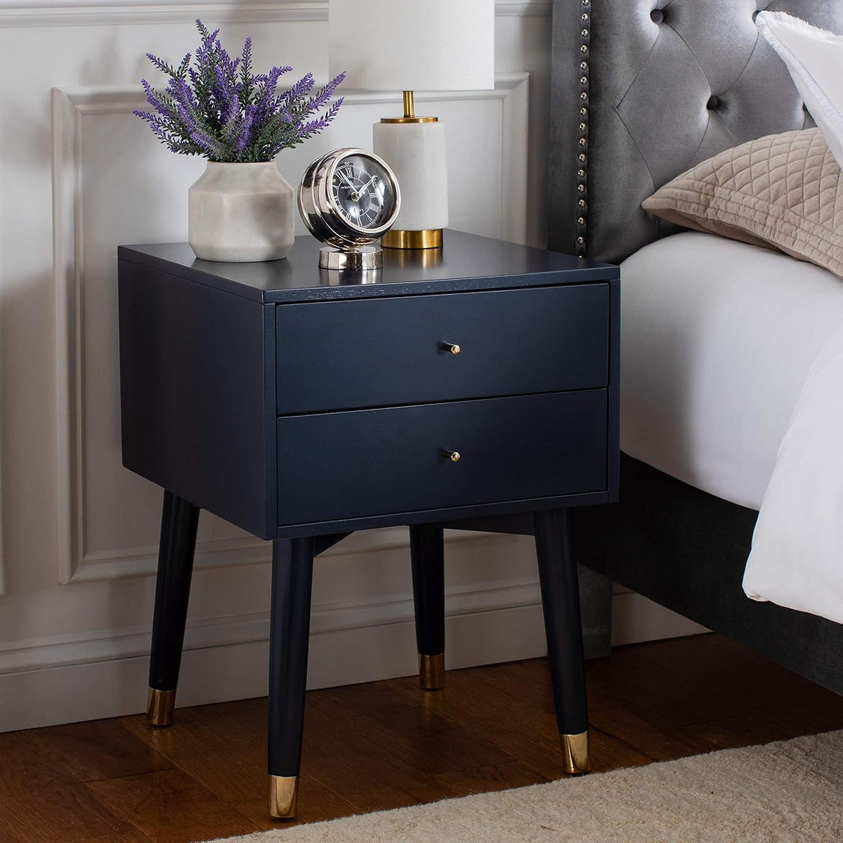 Navy Blue Nightstand C8239