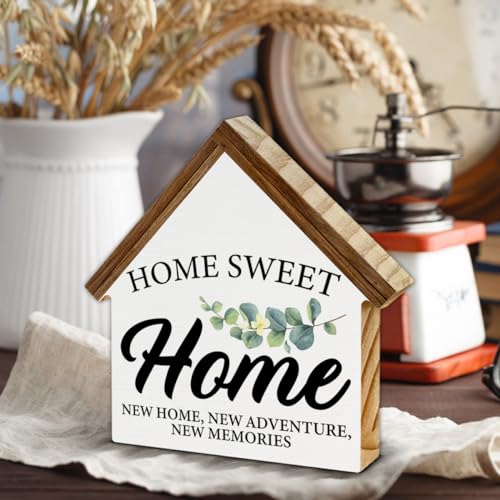 House Shaped Wooden Block Sign I351