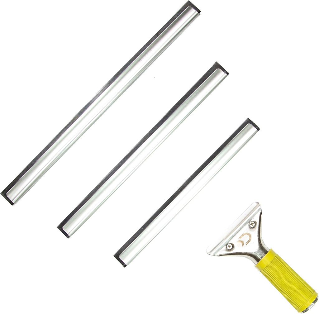 5-12 Foot Extension Pole + Window Squeegee with Removable Blades N9546