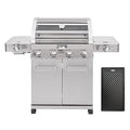 4-Burner Propane Gas Grill Stainless Steel with Rotisserie Kit B797597