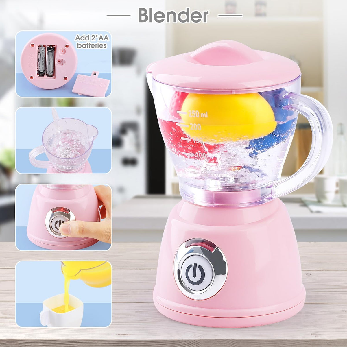 Toy Kitchen Set with Blender, Coffee Maker, Mixer, Toaster R414483