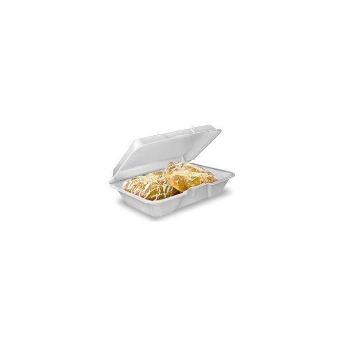White Foam Hinged Lid Container C699549