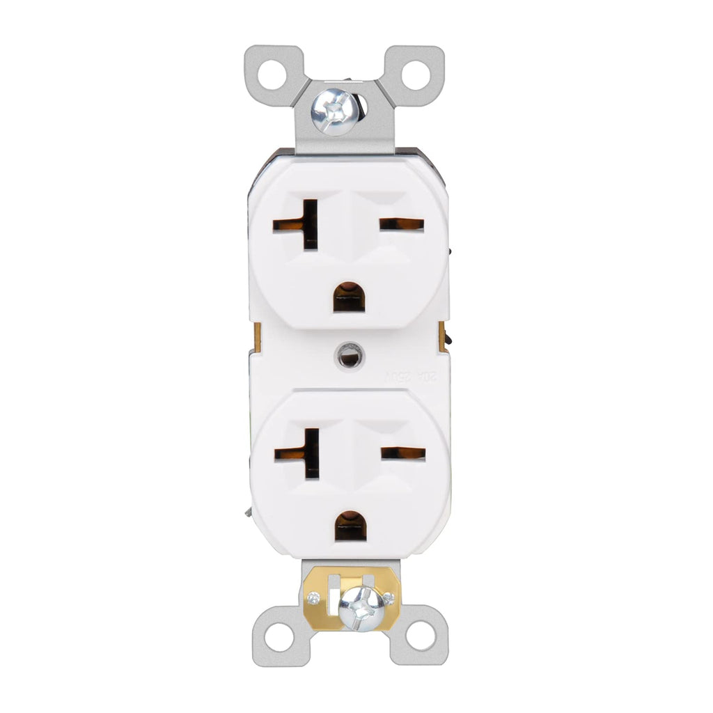 20Amp 250V White 2-Pack Electrical Receptacle Outlets H682051