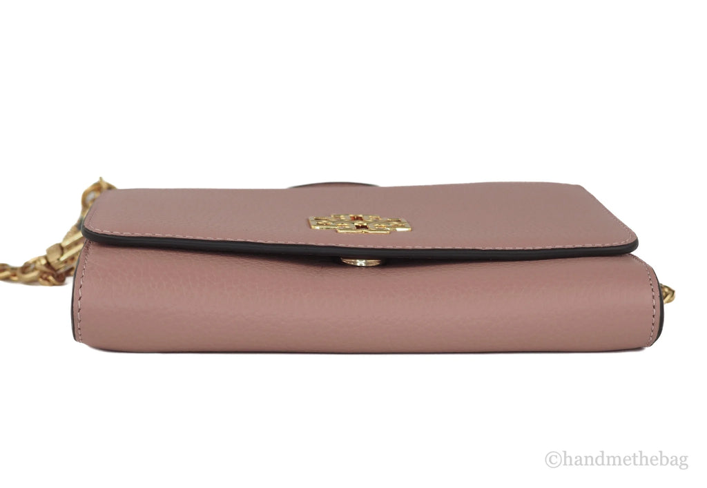 Pink Pebbled Leather Chain Crossbody Bag B964481