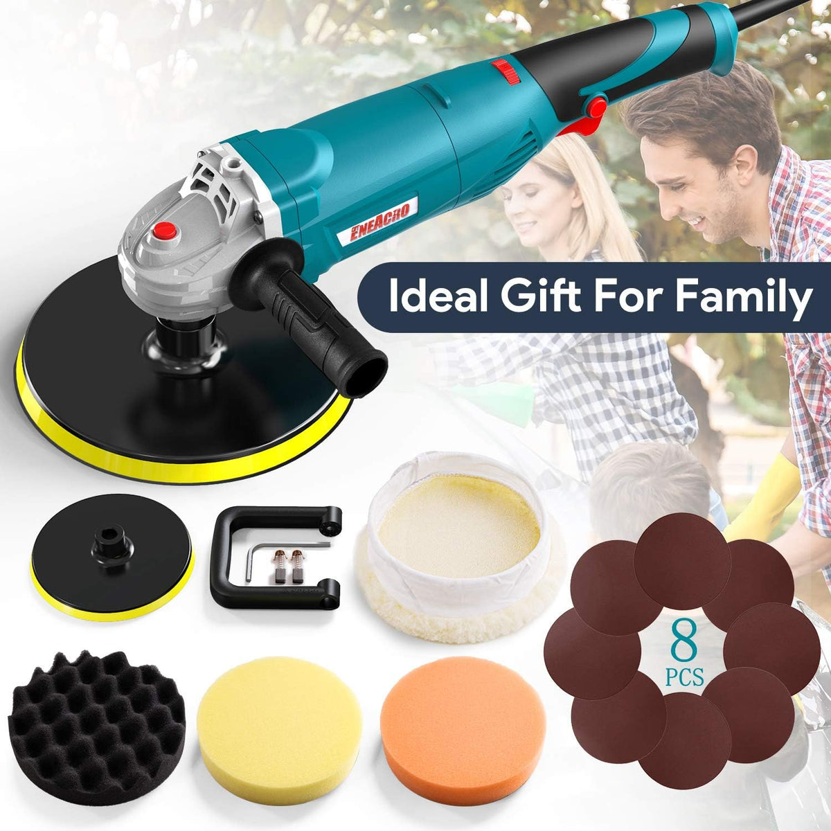 1200W Variable Speed Rotary Car Polisher J413