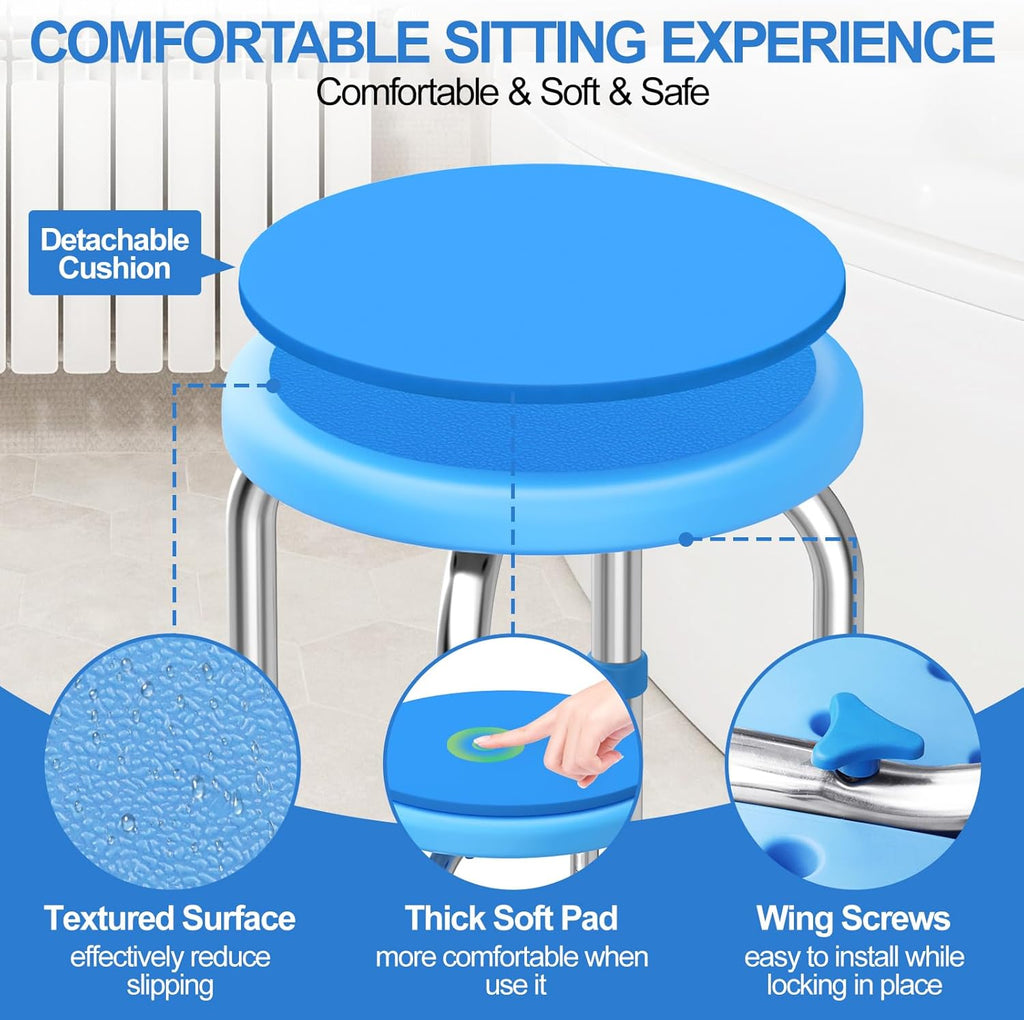 400LB Stainless Steel Round Shower Chair S2490