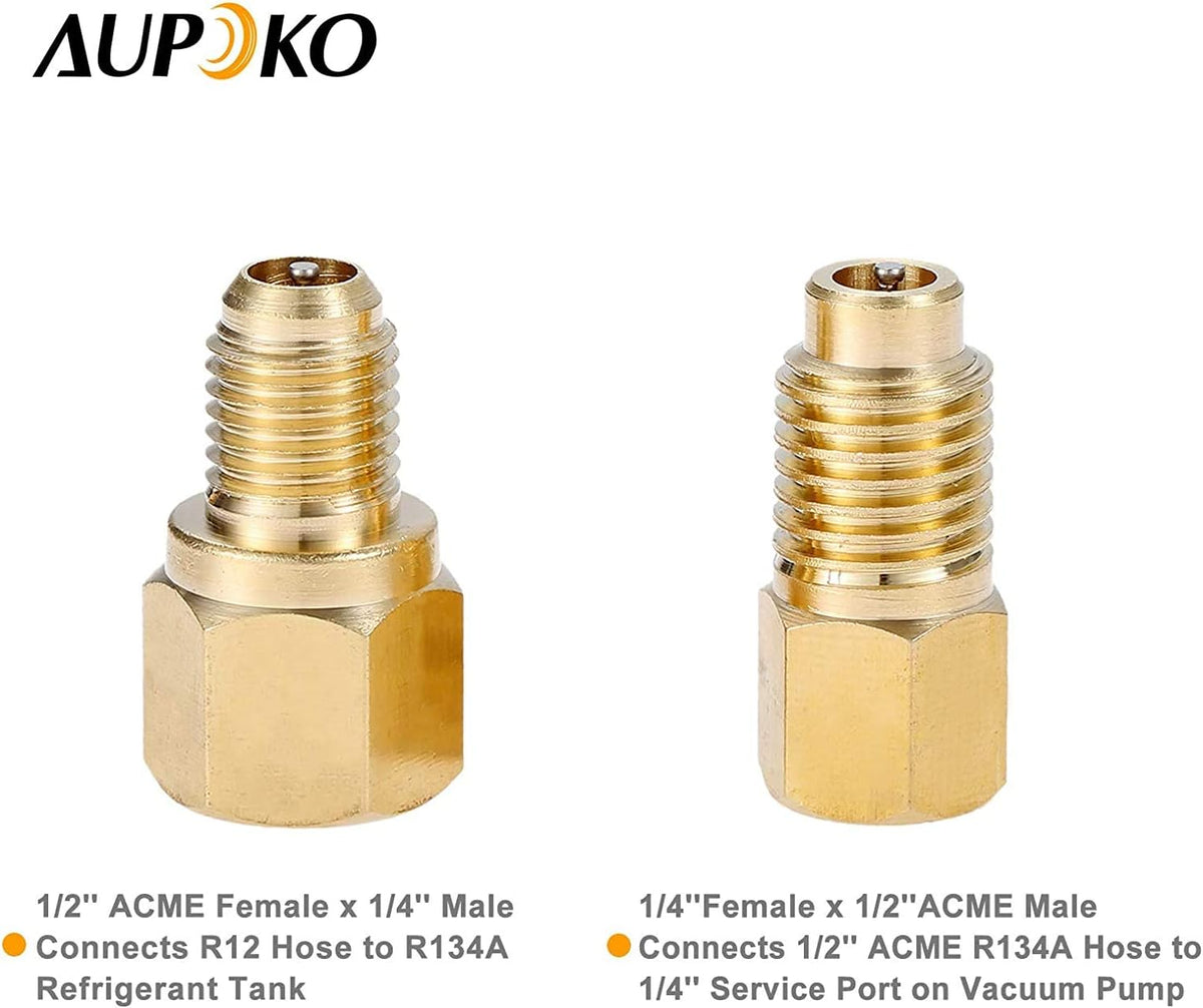 R1234YF Quick Couplers Kit with R12 R22 to R134A Adapters and Valve Core Remover E444049