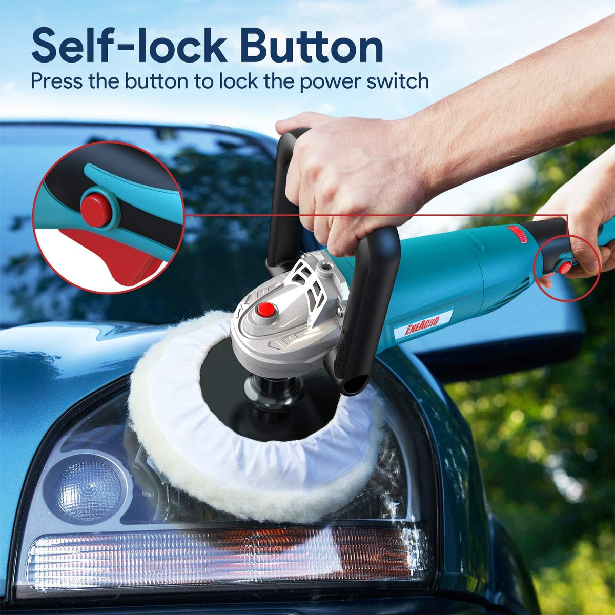 1200W Variable Speed Rotary Car Polisher J413