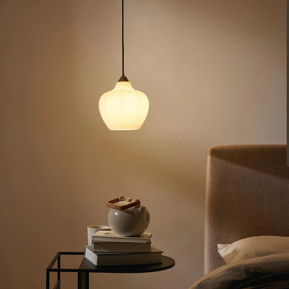 Textured Frosted Glass Pendant L617234