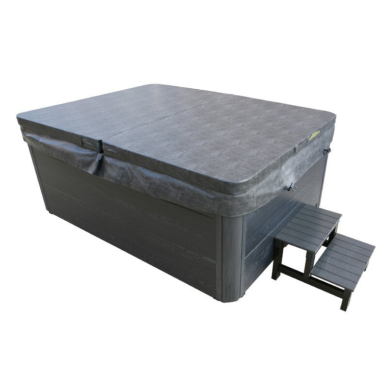 Grey Oak 3-Person Rectangular Acrylic Hot Tub O4733