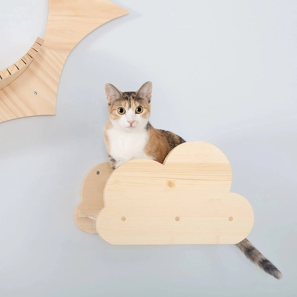 Natural Wood Cat Shelves M12486