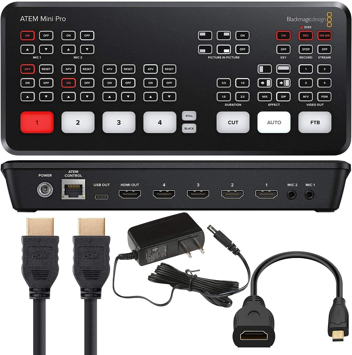 HDMI Live Stream Switcher with 12V Power Supply & HDMI Cable S286