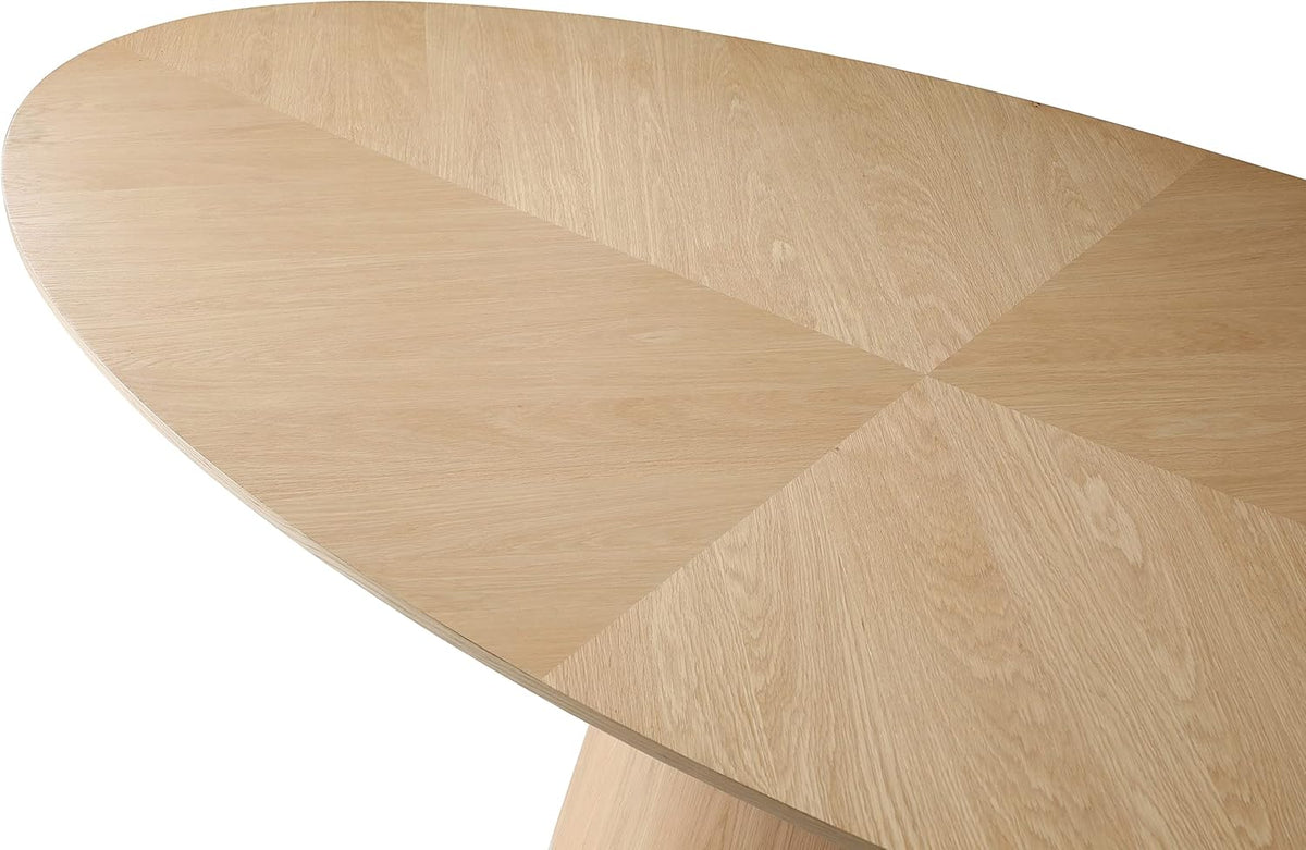 White Oak Wood Oval Dining Table H329194