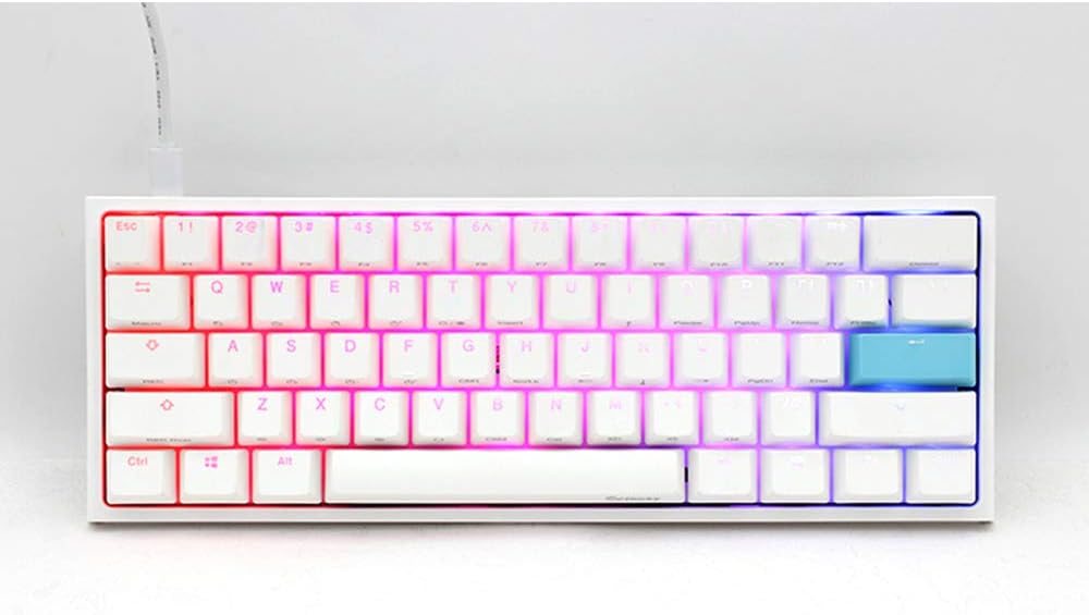 Pure White 60% Double Shot PBT Mechanical Keyboard C391