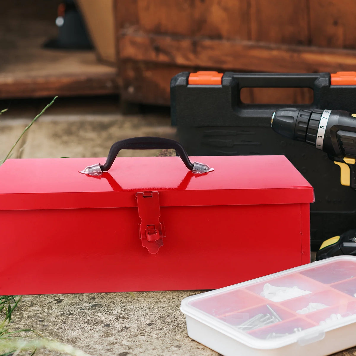 Red Metal Tool Box U908