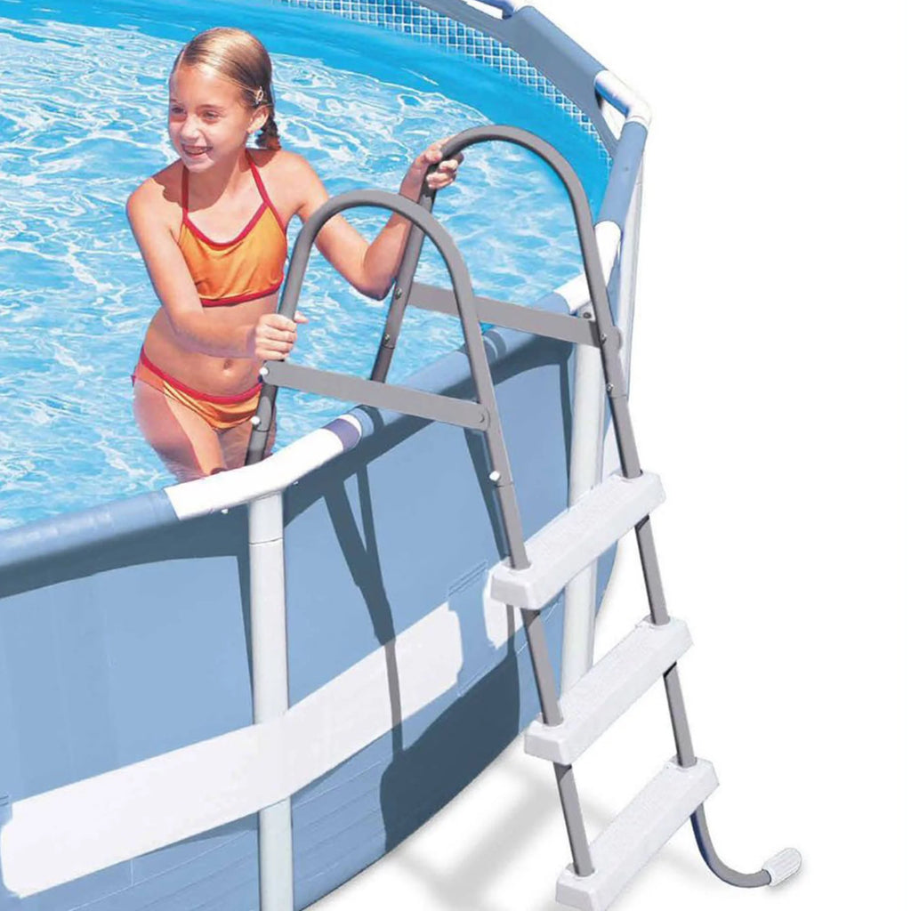 Steel Frame Pool Ladder & Cleaning Maintenance Kit W22279