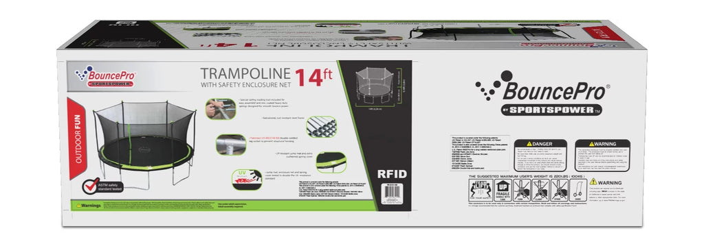 14ft Trampoline with Enclosure J9439