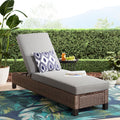 Gray Outdoor Chaise Lounge Chair D683
