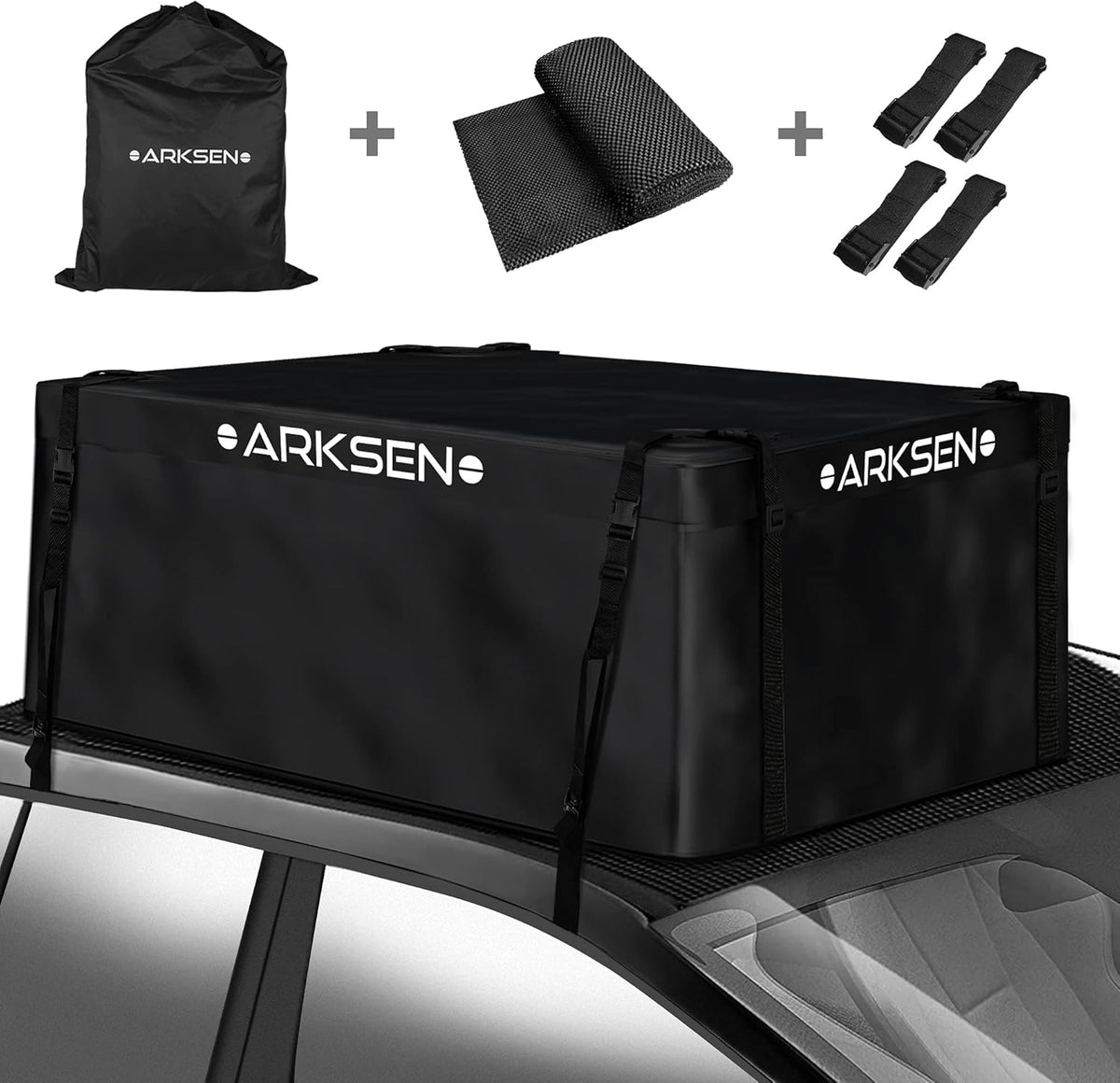 Waterproof Rooftop Cargo Carrier Bag with 6 Door Hook Straps K3348