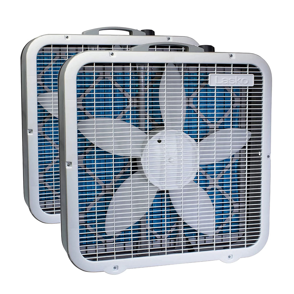 White 3 Speed Air Purifier Box Fan 2 Pack K230834