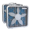 White 3 Speed Air Purifier Box Fan 2 Pack K230834