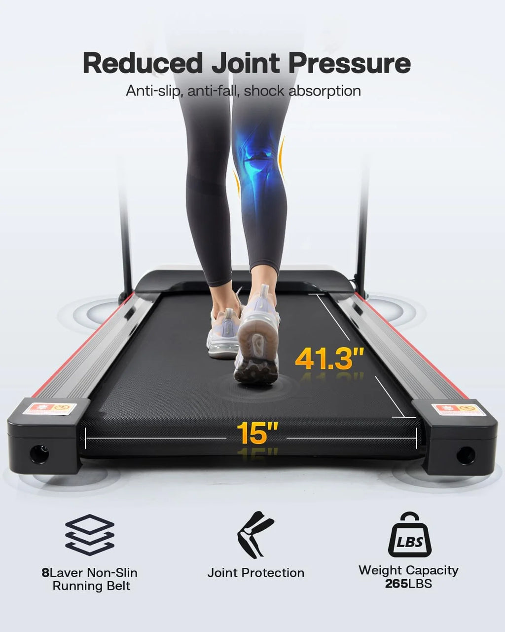 Foldable Treadmill with Incline and Bluetooth Q557815