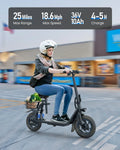 450W Electric Scooter with Seat and Basket S92509