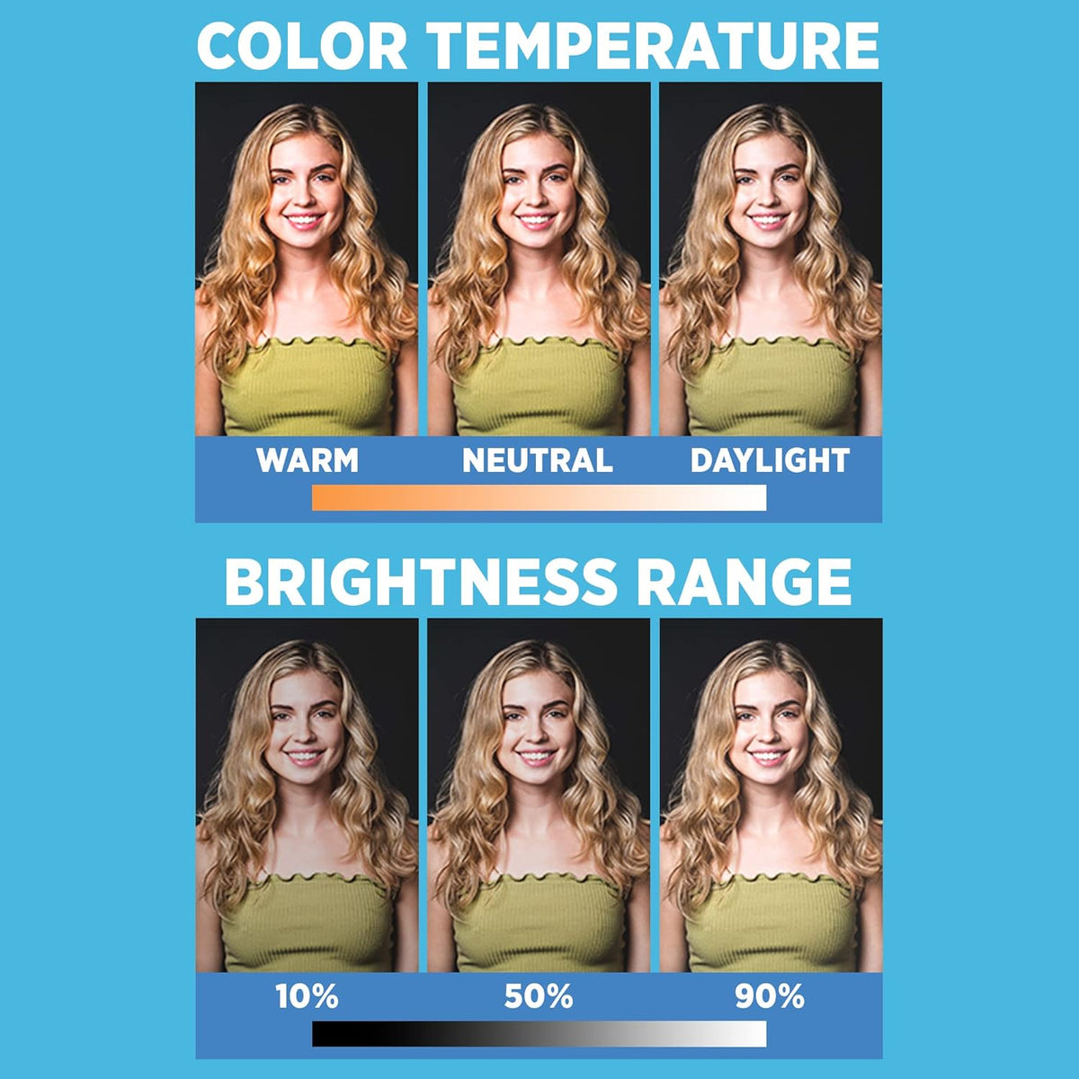 Portable 2-Light 600 LED Bi-Color Panel Kit with Cases & Stands E70010