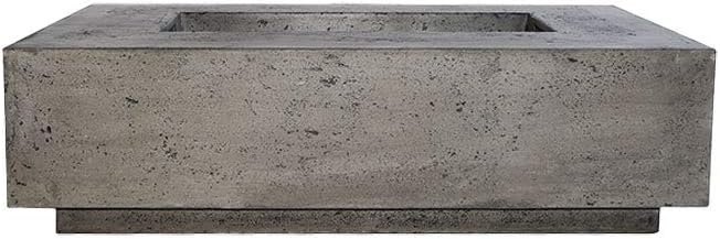 Pewter 56x38-Inch Concrete Gas Fire Pit H40640