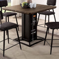 Industrial Walnut Wood Counter Height Table G600