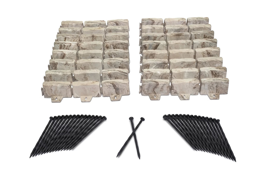 Brown Faux Stone Landscape Edging Kit I507933