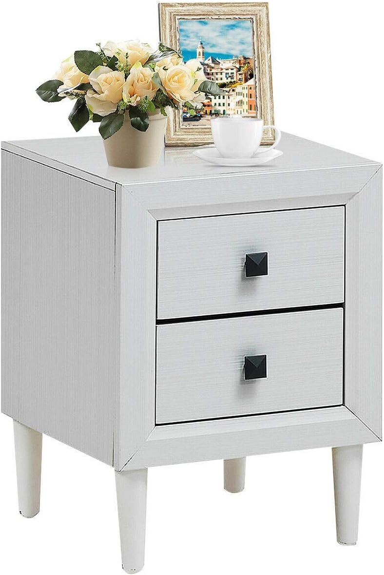 Wood Nightstands with 2 Drawers M526