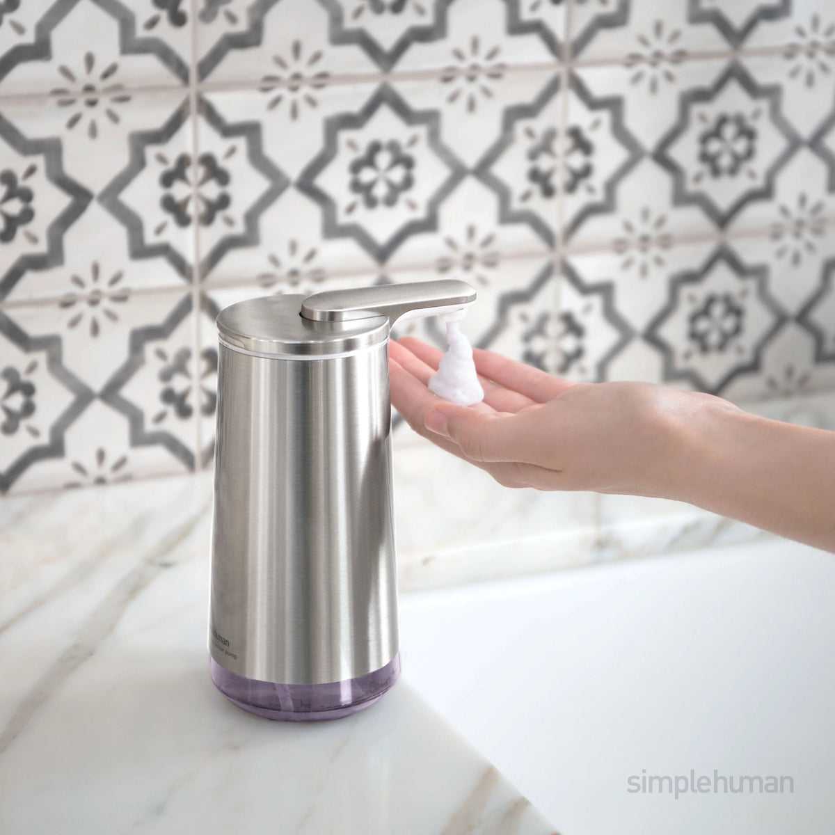 10 oz Touch-Free Automatic Sensor Foam Soap Dispenser Brushed Stainless Steel C85989