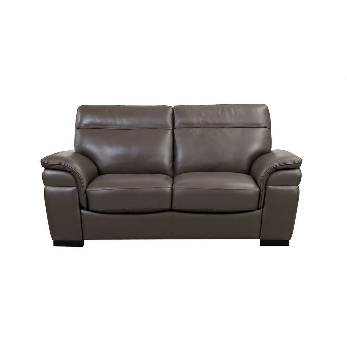 Taupe Italian Leather Loveseat F86021