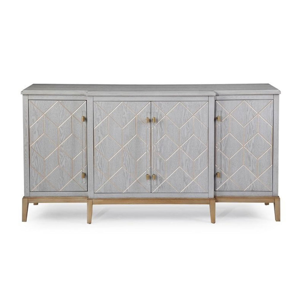 Wood 4-Door Server in Soft Graphite Gray K584