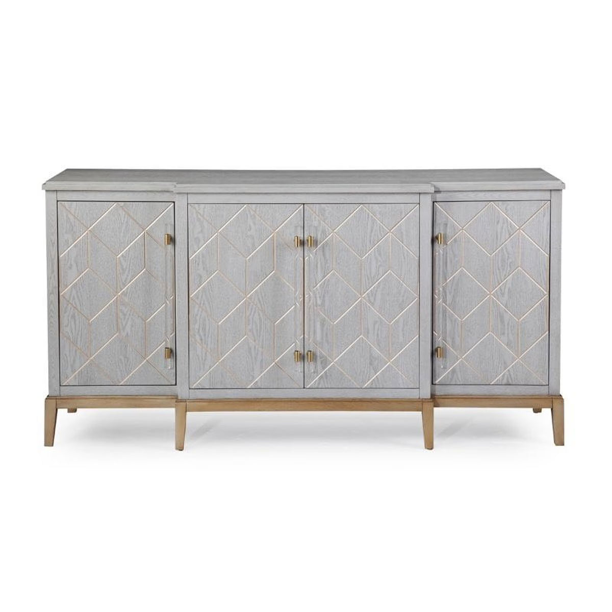 Wood 4-Door Server in Soft Graphite Gray K584