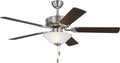 White Outdoor Ceiling Fan with 5 MDF Blades Y488931