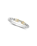 18K Gold Sterling Silver White Topaz Diamond Stacking Ring G912