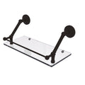 18 in. Floating Glass Shelf with Gallery Rail Oil Rubbed Bronze F11803