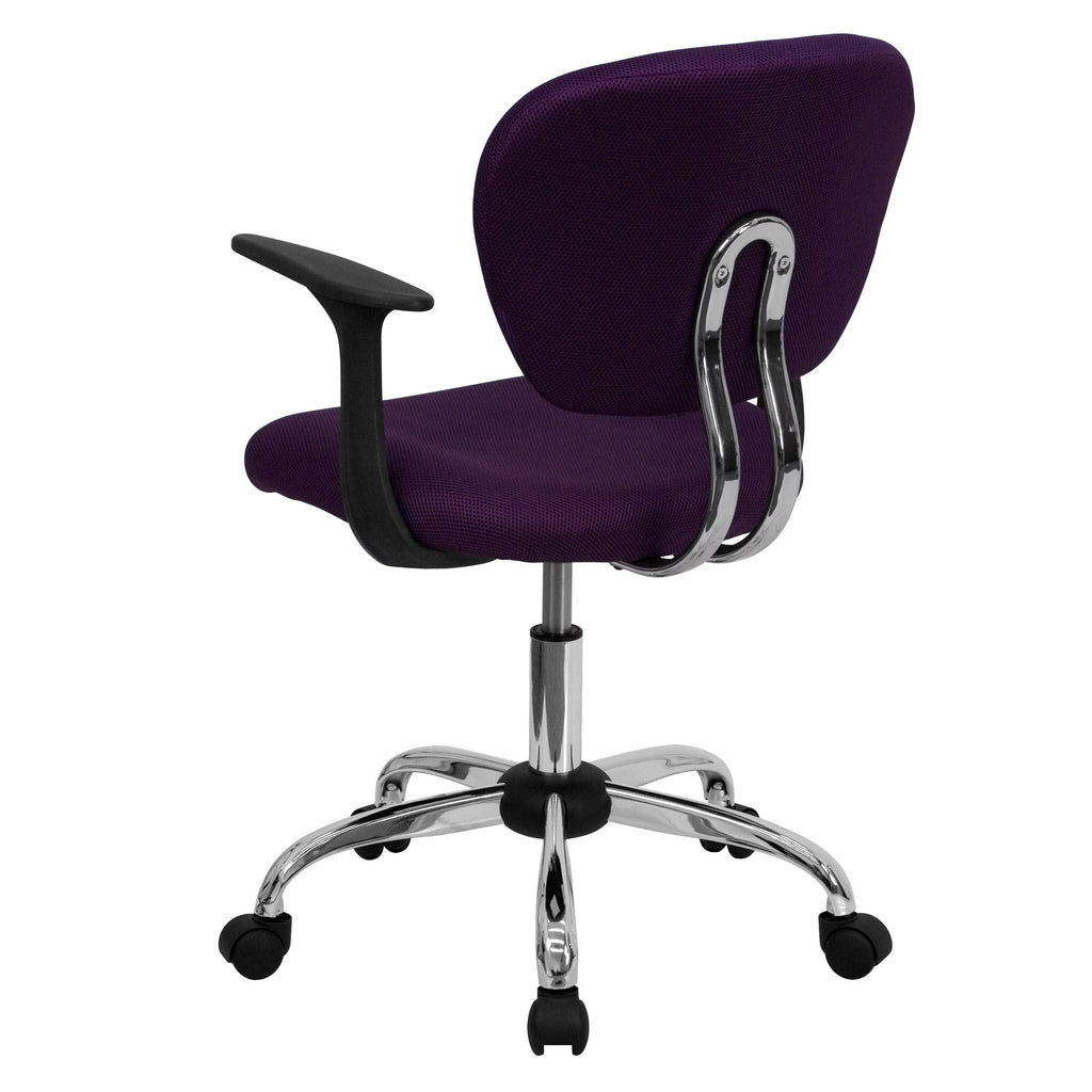 Purple Mesh Swivel Office Chair W723751