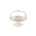 Milk White Cake Stand With Dome Z113
