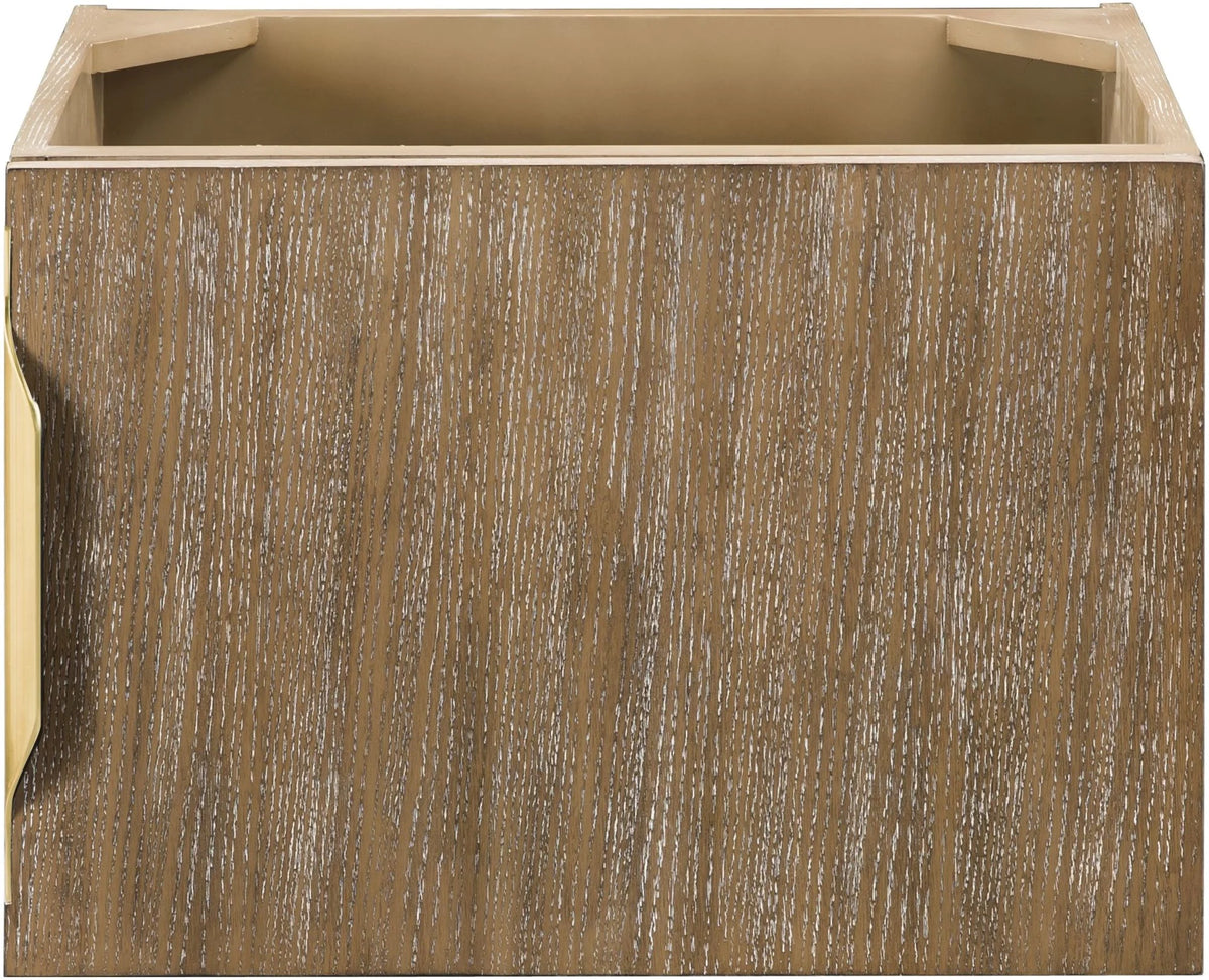 24" Wall Mounted Single Basin Hardwood Vanity U58014