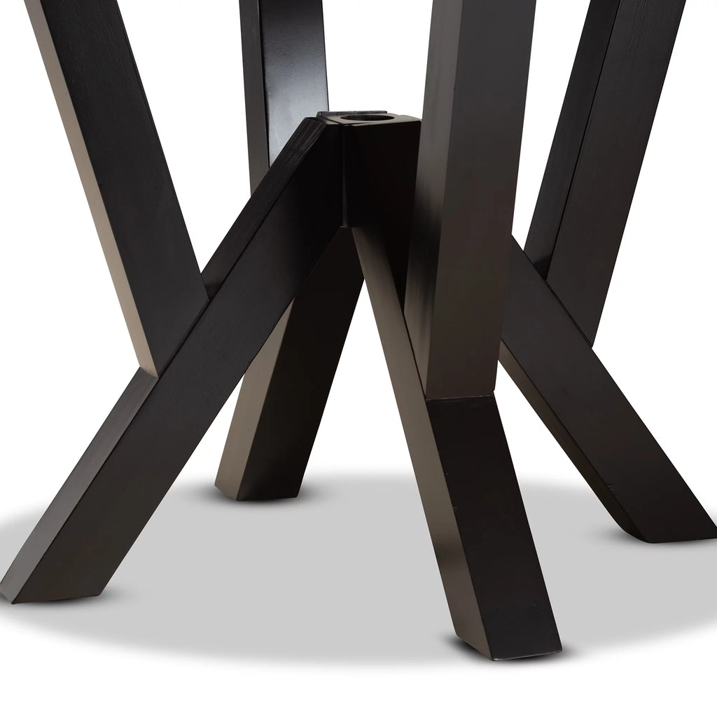 Dark Brown Round Wood Dining Table J206394