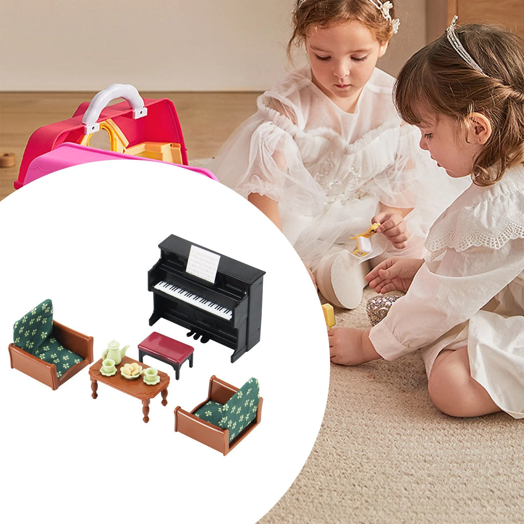 Miniature Dollhouse Furniture Kitchen Play Set with Refrigerator K54254