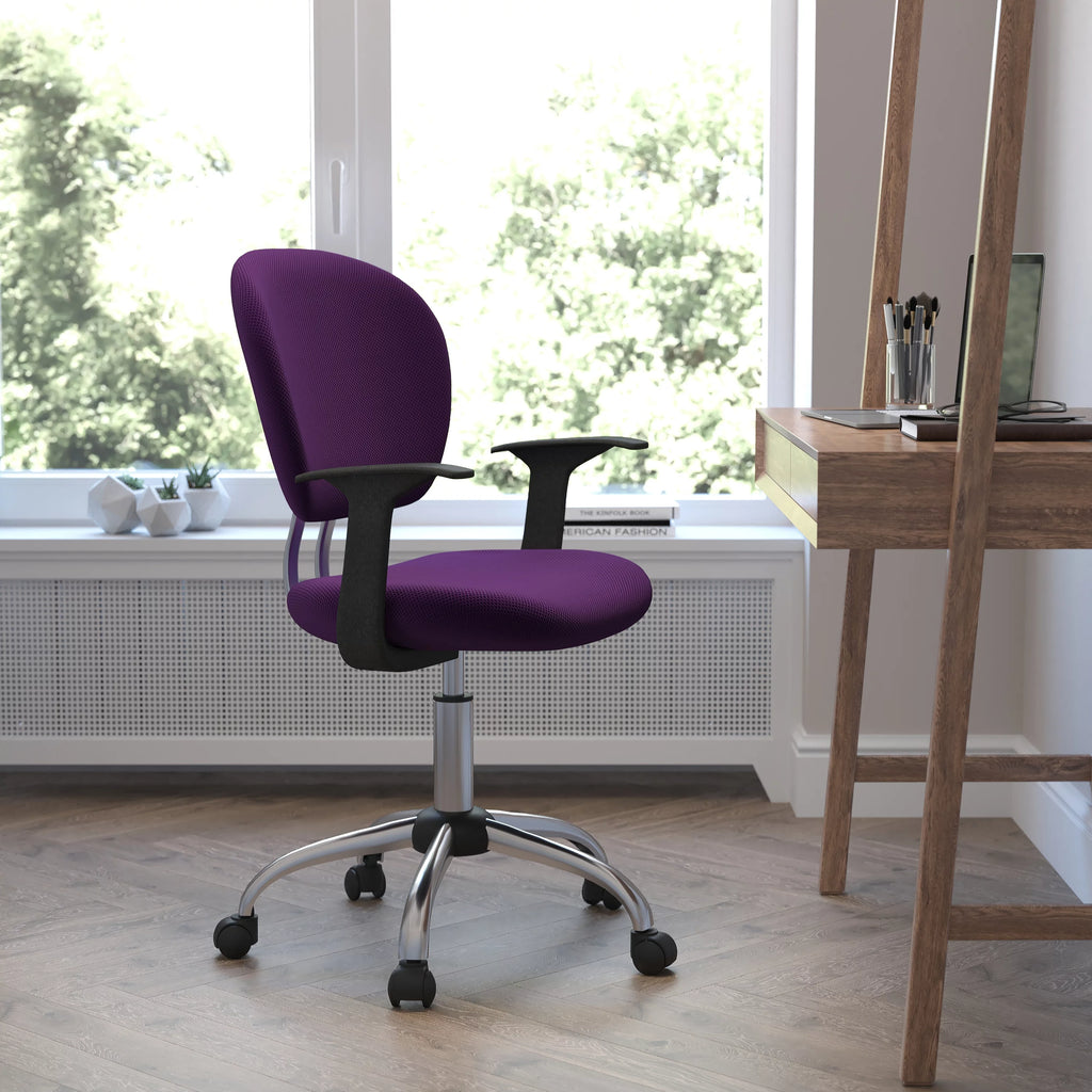 Purple Mesh Swivel Office Chair W723751
